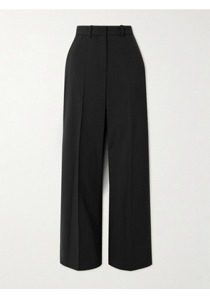 Joseph - Morissey Pleated Stretch-wool Twill Straight-leg Pants - Black - FR 32,FR 34,FR 36,FR 38,FR 40,FR 42,FR 44