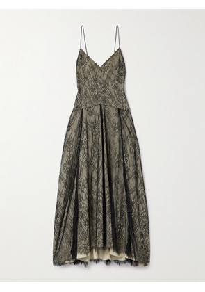 ESSE Studios - Solace Gathered Metallic Lace Midi Dress - Black - UK 6,UK 8,UK 10,UK 12,UK 14