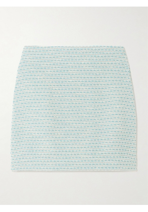 Lisa Marie Fernandez - Metallic Cotton-blend Bouclé-tweed Mini Skirt - Blue - 1,2,3,4