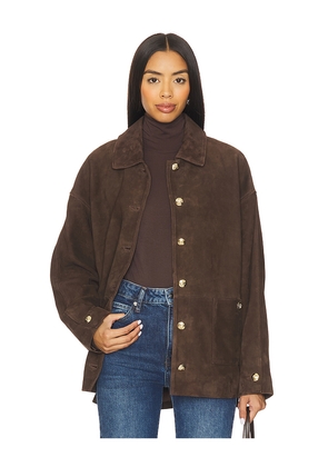 ANINE BING Luca Suede Jacket in Brown. Size M. Also in L.