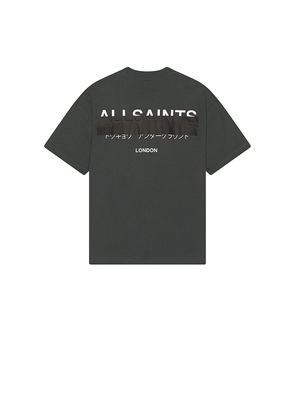 ALLSAINTS Redact Crew Neck Tee in Slate. Size L. Also in M.