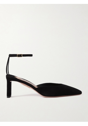 Aquazzura - Blade 65 Pvc-trimmed Suede Pumps - Black - IT36,IT36.5,IT37,IT37.5,IT38,IT38.5,IT39,IT39.5,IT40,IT40.5,IT41,IT42