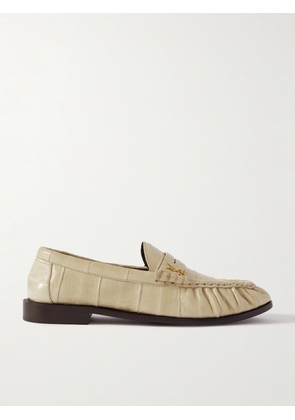 SAINT LAURENT - Le Loafer Leather Loafers - Ivory - EU 34,EU 34.5,EU 35,EU 35.5,EU 36,EU 36.5,EU 37,EU 37.5,EU 38,EU 38.5,EU 39,EU 39.5,EU 40,EU 40.5,EU 41,EU 41.5,EU 42