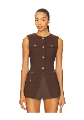 ALL THE WAYS Dallis Top in Brown. Size L. Also in XXS, XS, S, M.