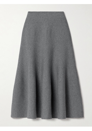 KHAITE - Odil Wool-blend Midi Skirt - Gray - x small,small,medium,large,x large