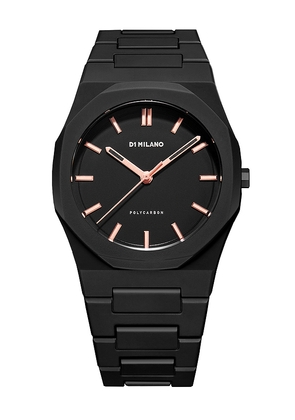 D1 Milano Polycarbonate 40.5mm Watch in Black.