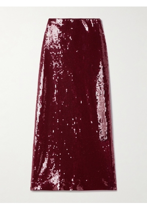 Veronica Beard - Koa Sequined Stretch-tulle Midi Skirt - Red - US0,US2,US4,US6,US8,US10,US12,US14