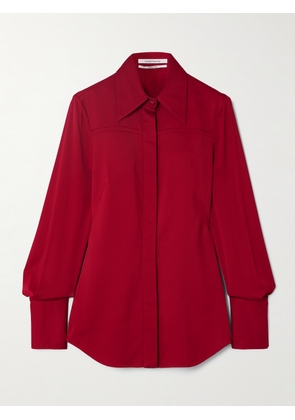 Another Tomorrow - Satin-crepe Shirt - Red - IT36,IT38,IT40,IT42,IT44,IT46