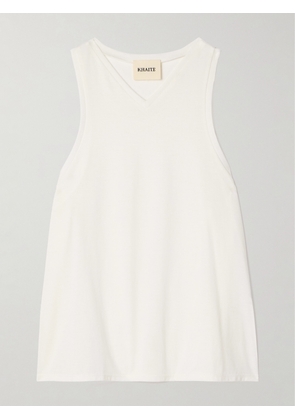 KHAITE - Netta Cotton-blend Jersey Tank - Cream - x small,small,medium,large,x large