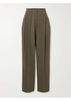 TOVE - Roan Pleated Woven Tapered Pants - Green - FR 34,FR 36,FR 38,FR 40