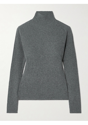 Arch4 - Ariana Ribbed Turtleneck Cashmere Sweater - Gray - x small,small,medium,large,x large