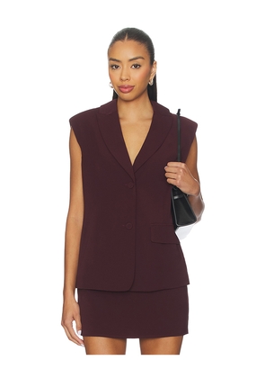 ALL THE WAYS Sable Vest Top in Burgundy. Size L. Also in XXS, XS, S, M, XL.