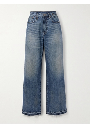 R13 - D'arcy Distressed Mid-rise Wide-leg Jeans - Blue - 24,25,26,27,28,29,30,31