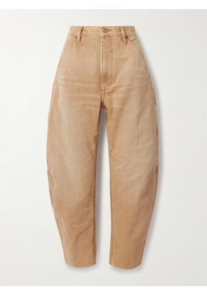 Polo Ralph Lauren - Cropped Cotton-canvas Barrel-leg Pants - Neutrals - US00,US0,US2,US4,US6,US8,US10,US12,US14