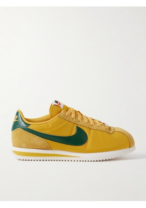 Nike - Cortez Leather And Suede-trimmed Shell Sneakers - Yellow - US5,US5.5,US6,US6.5,US7,US7.5,US8,US8.5,US9,US9.5,US10,US10.5,US11