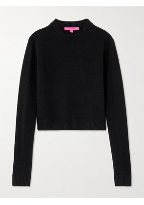 The Elder Statesman - Cropped Cashmere Sweater - Black - x small,small,medium,large,x large