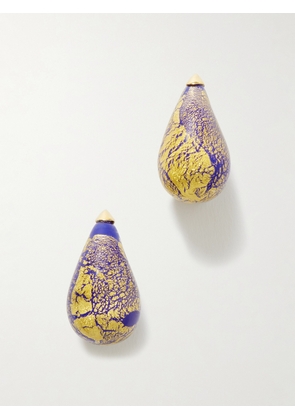 Bottega Veneta - Resin And Gold-tone Earrings - Blue - One size