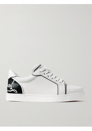 Christian Louboutin - Fun Vieira Patent-leather Trimmed Leather Sneakers - White - IT34.5,IT35,IT35.5,IT36,IT36.5,IT37,IT37.5,IT38,IT38.5,IT39,IT39.5,IT40,IT40.5,IT41,IT41.5,IT42