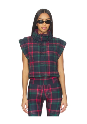 BEACH RIOT Canyon Puffer Vest in Green. Size L. Also in XS, S, M, XL.