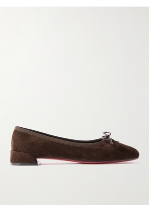 Christian Louboutin - Sweetie Jane Suede Flats - Brown - IT36,IT36.5,IT37,IT37.5,IT38,IT38.5,IT39,IT39.5,IT40,IT40.5,IT41,IT41.5,IT42