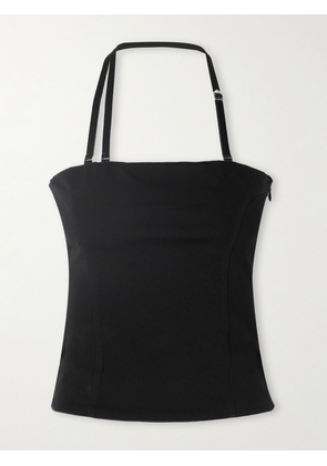 The Attico - Stretch-jersey Halterneck Top - Black - IT36,IT38,IT40,IT42,IT44,IT46