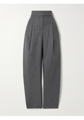 The Attico - Gary Pleated Wool-blend Tapered Pants - Gray - IT36,IT38,IT40,IT42,IT44,IT46