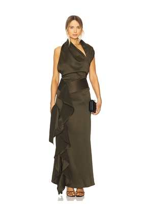 Casona La Sandunguera Dress in Dark Green. Size L. Also in XS, S, M.