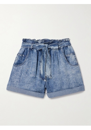 Marant Étoile - Pierine Belted Lenzing™ Lyocell-chambray Shorts - Blue - FR 34,FR 36,FR 38,FR 40,FR 42,FR 44