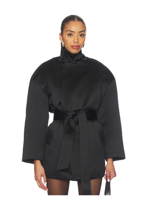 Atlein Mini Belted Coat in Black. Size L. Also in XS.