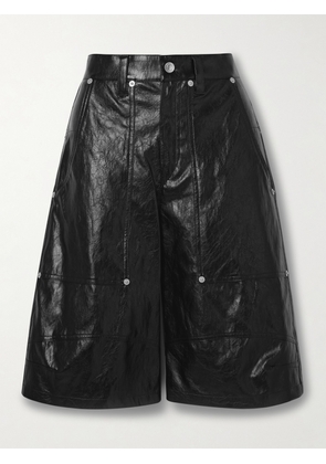 Marant Étoile - Azilia Crinkled-faux Leather Shorts - Black - FR 34,FR 36,FR 38,FR 40,FR 42,FR 44