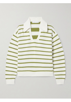 Proenza Schouler White Label - Murphy Striped Cotton And Cashmere-blend Sweater - x small,small,medium,large,x large