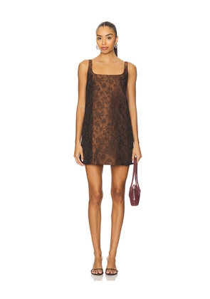 Amanda Uprichard x REVOLVE Rinaldi Mini Dress in Chocolate. Size L. Also in XS, S, M.