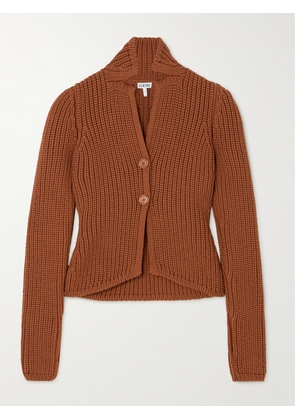 LOEWE - Ribbed-knit Cardigan - Brown - x small,small,medium,large