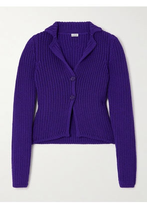 LOEWE - Ribbed-knit Cardigan - Purple - x small,small,medium,large