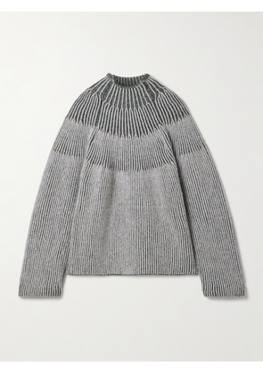 Proenza Schouler White Label - Brynn Ribbed-knit Turtleneck Sweater - Gray - xx small,x small,small,medium,large,x large