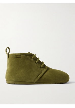 LOEWE - Lago Shearling-lined Suede Ankle Boots - Green - FR36,FR37,FR38,FR39,FR40,FR41
