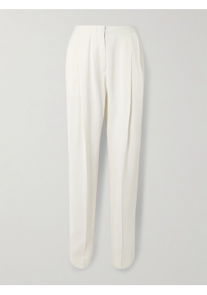 TOVE - Emery Pleated Crepe Straight-leg Pants - Ivory - FR 34,FR 36,FR 38,FR 40,FR 42