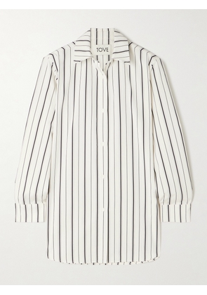 TOVE - Damita Striped Cotton-poplin Shirt - White - FR 34,FR 36,FR 38,FR 40,FR 42