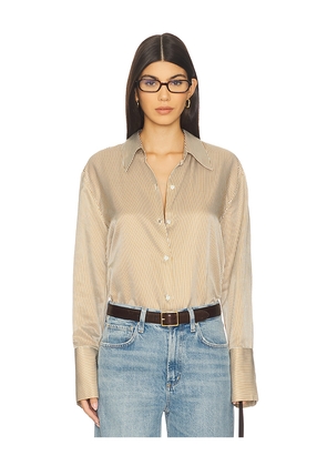 Citizens of Humanity Camilla Shirt in Brown. Size L. Also in XS, S, M, XL.