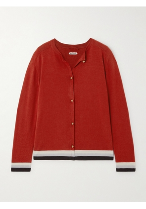 BODE - Fairground Merino Wool Cardigan - Red - x small,small,medium,large,x large