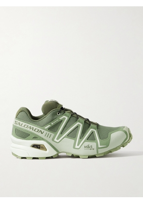 Salomon - Speedcross 3 Rubber-trimmed Mesh Sneakers - Green - UK 3.5,UK 4,UK 4.5,UK 5,UK 5.5,UK 6,UK 6.5,UK 7,UK 7.5,UK 8,UK 8.5,UK 9