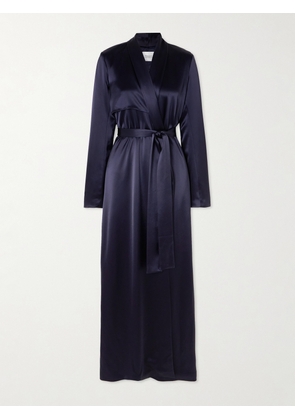 Galvan - Belted Satin Trench Coat - Blue - FR 34,FR 36,FR 38,FR 40,FR 42,FR 44