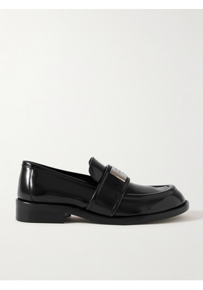 Acne Studios - Embellished Glossed-leather Loafers - Black - IT35,IT36,IT37,IT38,IT39,IT40,IT41