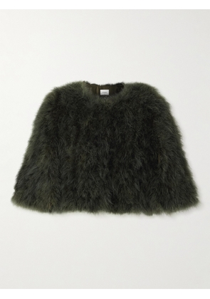 Yves Salomon - Cropped Feather Jacket - Green - FR 32,FR 34,FR 36,FR 38,FR 40,FR 42,FR 44,FR 46