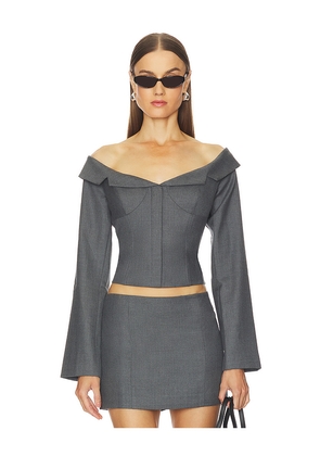 Camila Coelho Arden Top in Charcoal. Size M. Also in XXS, XS, S, L, XL.