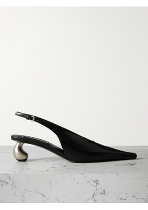 Jil Sander - Leather Slingback Pumps - Black - IT35,IT35.5,IT36,IT36.5,IT37,IT37.5,IT38,IT38.5,IT39,IT39.5,IT40,IT41
