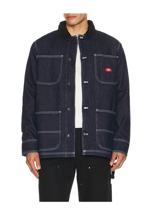 Dickies Denim Blanket Lined Chore Coat in Blue. Size L. Also in S, M.