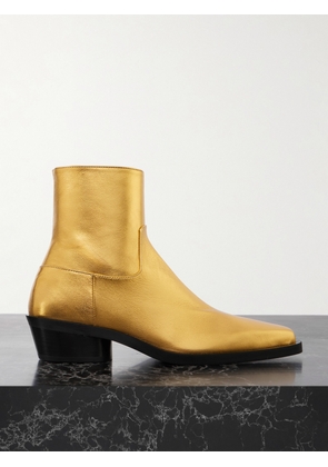Proenza Schouler - Bronco Metallic Leather Ankle Boots - Gold - IT36,IT37,IT37.5,IT38,IT38.5,IT39,IT39.5,IT40,IT41