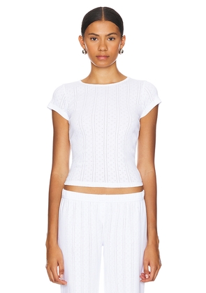 Cou Cou Intimates The Regular Baby Tee in White. Size L. Also in M, S, XS.