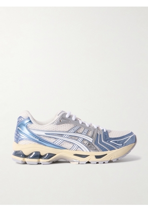 Asics - Gel-kayano 14 Rubber And Metallic Faux Leather-trimmed Mesh Sneakers - Blue - UK 2.5,UK 3,UK 3.5,UK 4,UK 4.5,UK 5,UK 5.5,UK 6,UK 6.5,UK 7,UK 7.5,UK 8,UK 8.5,UK 9,UK 9.5